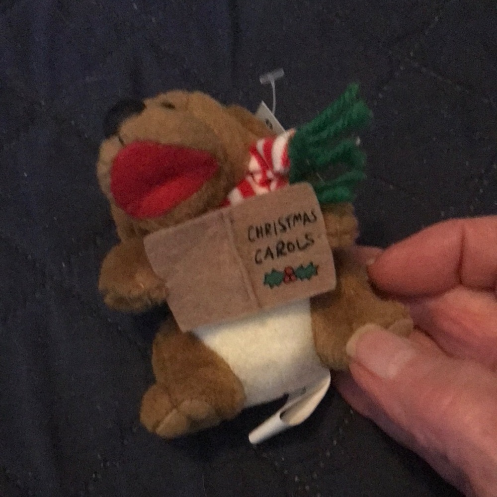 NWT Christmas Caroling Dog - Key Ring Purse Charm